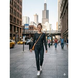 Lilla P Women’s Black Long Sleeve Crew Neck Shirt NWT Size XL